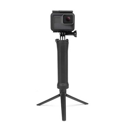 3-Way Professional Monopod Stand Mini Tripod for Action Camera 3-Way Professional Monopod Stand Mini Tripod for Action Camera