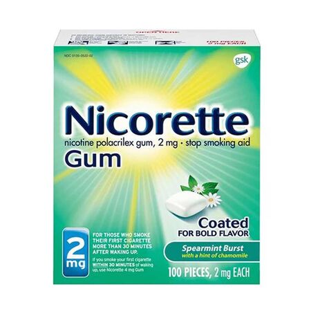 Nicorette Spearmint Burst 2mg 100ct