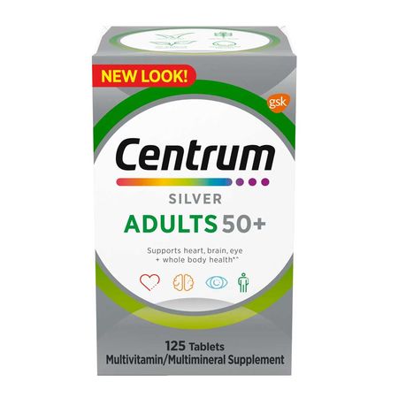 Centrum Silver Adults 50+ Multivitamin Supplement 125 Tablets