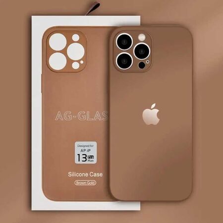 AG Frosted Glass Silicone Case For iPhone