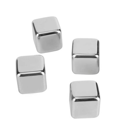 Circle Joy Stainless Steel Ice Cubes 4 Pices