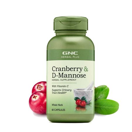 GNC Herbal Plus Cranberry & D-Mannose 60 Capsules