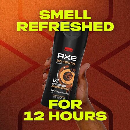 Axe 12h Refreshing Scent Dark Temptation Men's Body Wash 400ml Axe 12h Refreshing Scent Dark Temptation Men's Body Wash 400ml