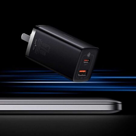 Baseus GaN3 Lite Type-C Usb-A Dual Output Fast Charger 67W Baseus GaN3 Lite Type-C Usb-A Dual Output Fast Charger 67W