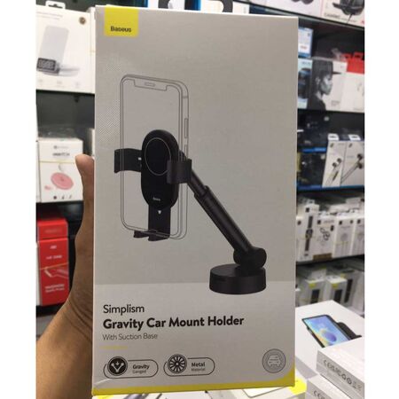 Baseus Simplism Gravity Car Mount Holder with Suction Base Box Packaging