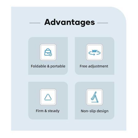 Rock Metal Rotating Foldable desktop Holder
