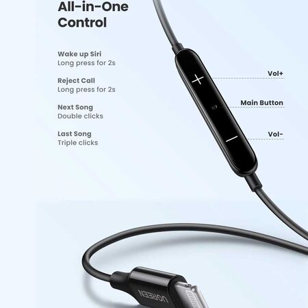 Ugreen MFi Certified In-Ear Lightning Headphone