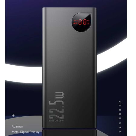 Baseus Adaman Metal Digital Display 22.5W Quick Charge Power Bank 20000mAh