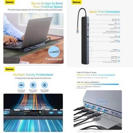 Baseus Elite Gen2 11 in 1 Type-C Multi Functional Hub