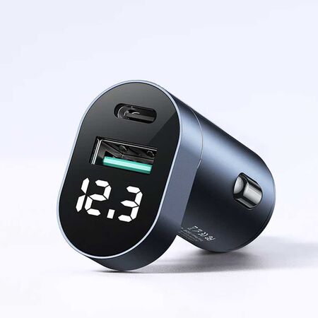 Joyroom C-A17 Dual Port Fast Car Charger with LED Display 48W
