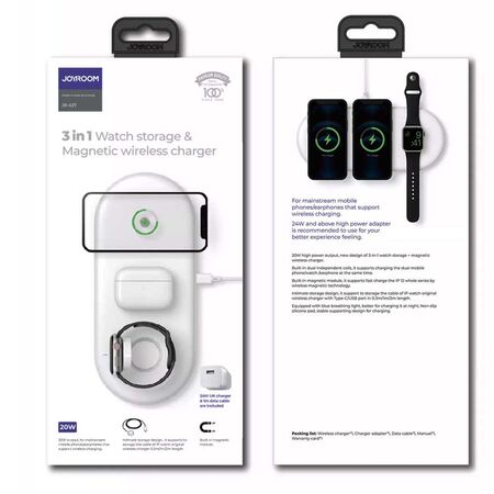 Joyroom JR-A27 3 in 1 Magnetic Charging Station Box Packaging Joyroom JR-A27 3 in 1 Magnetic Charging Station Box Packaging