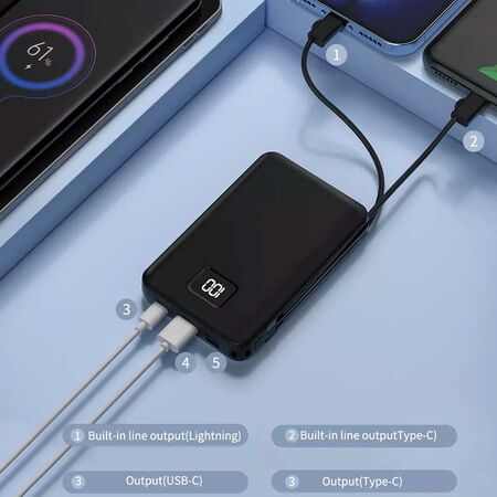 WiWU JC15 Portable Mobile Power Bank 10000 mAh