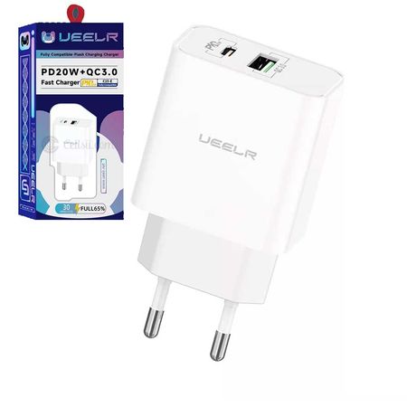 Ueelr 20W  PD+QC 3.0 2 in 1 Fast Charger