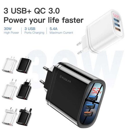 Kuulaa Quick 3.0 USB Charger 30W Kuulaa Quick 3.0 USB Charger 30W