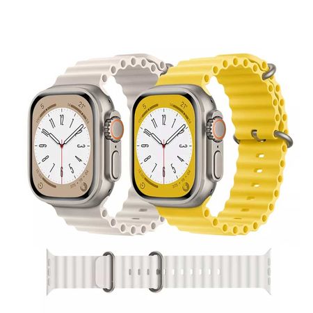 Marine Double Buckle Apple Silicone Strap