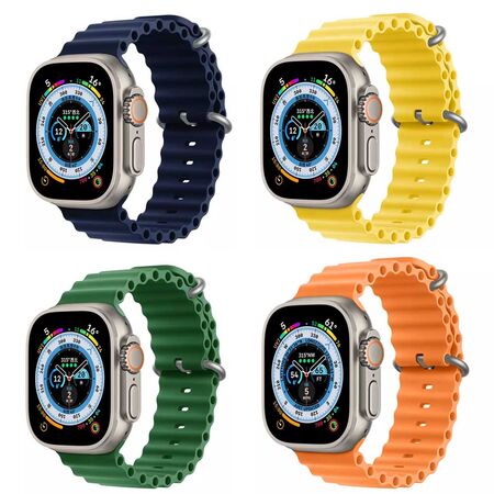 Marine Double Buckle Apple Silicone Strap