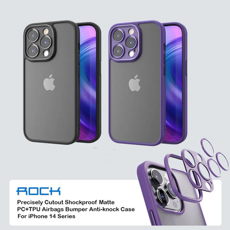 Rock Shockproof Matte PC+TPU Anti-knock Case for iPhone 14 Series