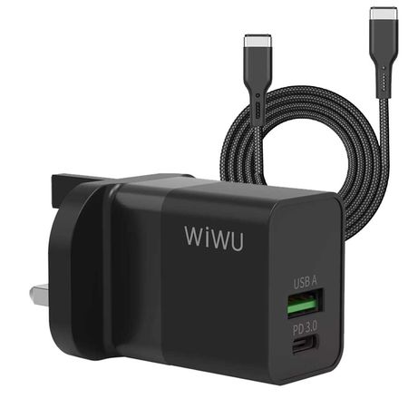 WiWU 30W Quick Charge Bundle Type-C To Type-C PD Charger