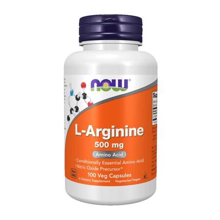 Now L-Arginine 100 Veg Capsules 500mg