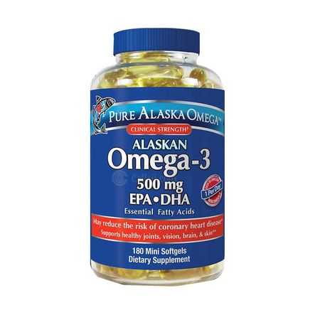 Pure Alaska Omega-3 500mg EPA+DHA 180 Softgels