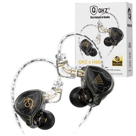 QKZ x HBB Titanium Coated Earphones with Mic