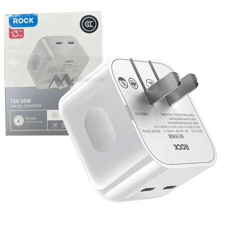 Rock T58 35W Dual USB-C Ports Travel Charger