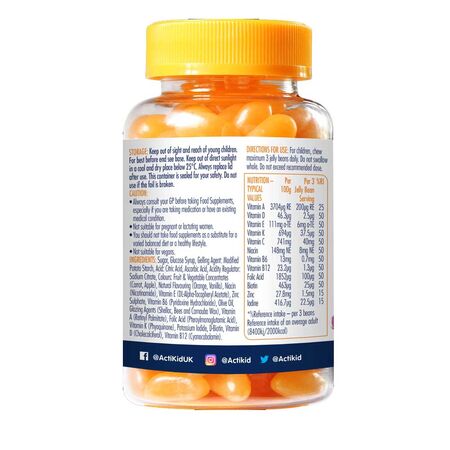 ActiKid Vegan Multivitamins Tropical Twist Flavour 60 BeansActiKid Vegan Multivitamins Tropical Twist Flavour 60 Beans