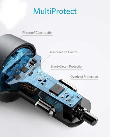 Anker PowerDrive PD+2 Dual Port High Speed 35W Car Charger