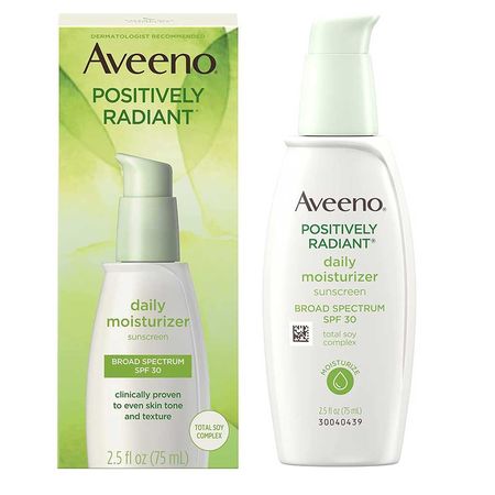 Aveeno Positively Radiant Daily Moisturiser Sunscreen 75ml