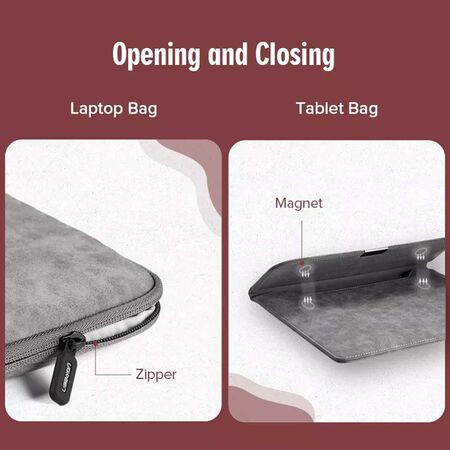 Ugreen Leather Sleeve Notebook Bag For Macbook