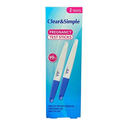 Clear & Simple Pregnancy Test Sticks 2 Tests