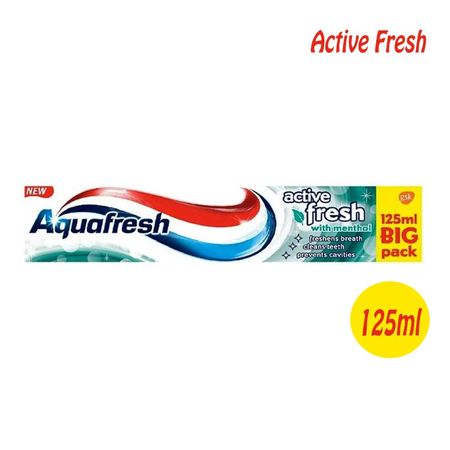 Aquafresh Active Fresh Toothpaste With Menthol 125ml