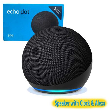 Amazon Echo Dot 5th Gen Smart Speaker with Clock & Alexa
