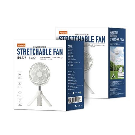 Azeada PD F27 Multipurpose Hanging Desktop Fan with Tripod Stand Box Packeging