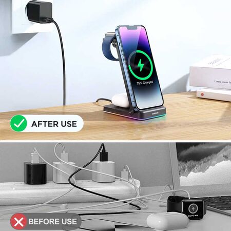 Joyroom JR-WQN01 Magnetic 3 in 1 Charging Station Joyroom JR-WQN01 Magnetic 3 in 1 Charging Station