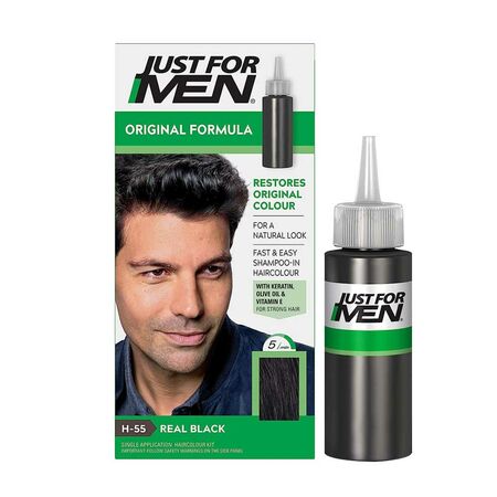 Just For Men H-55 Shampoo In Real Black Hair Color
