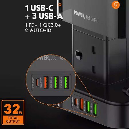 LDNIO SKW6457 USB 6 Outlet Extension Power Socket with 15W Wireless Charger LDNIO SKW6457 USB 6 Outlet Extension Power Socket with 15W Wireless Charger