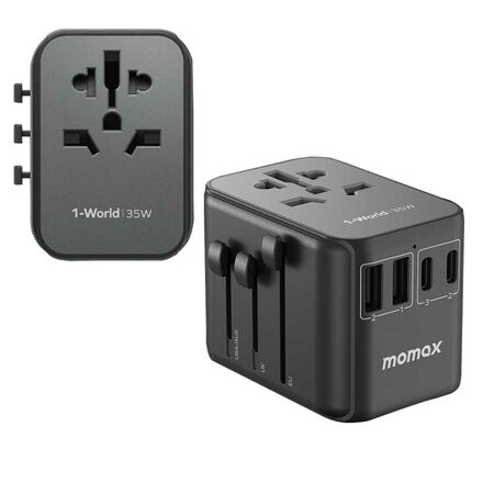 Momax 1-World UA9 PD 5 ports + AC Travel Adapter 35W