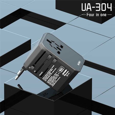 WiWU UA-304 Universal 4 Port Travel Charger Plug Adapter 45W