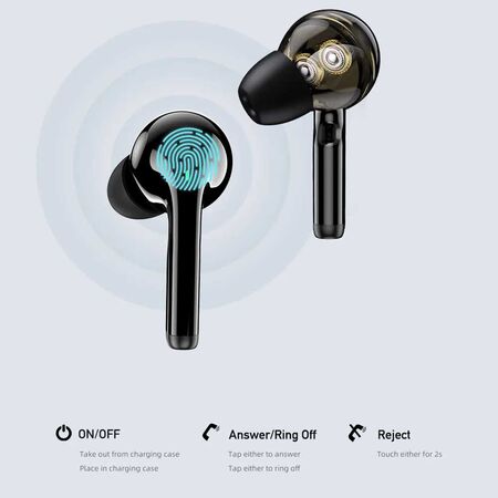 Awei T12P TWS Dual Dynamic Driver Bluetooth Earbuds Awei T12P TWS Dual Dynamic Driver Bluetooth Earbuds