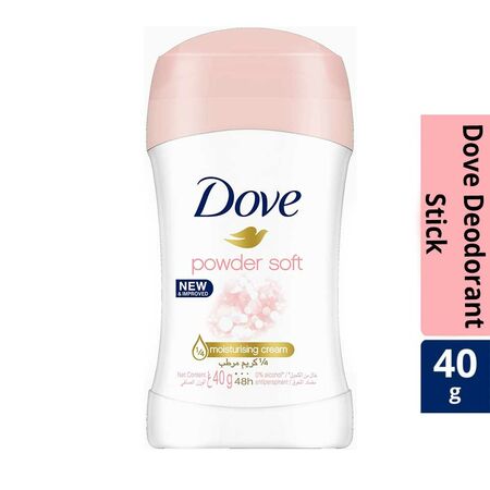 Dove Powder Soft Moisturising Cream Refreshing Antiperspirant Deodorant Stick 40g