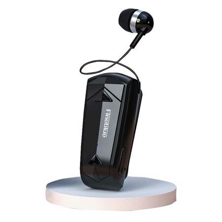 FineBlue F520 Bluetooth 5.3 Vibrating Retractable Clip Business Headset
