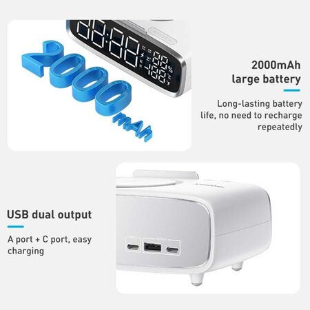 Momax Q.Clock 5 Digital Clock with Wireless Charging