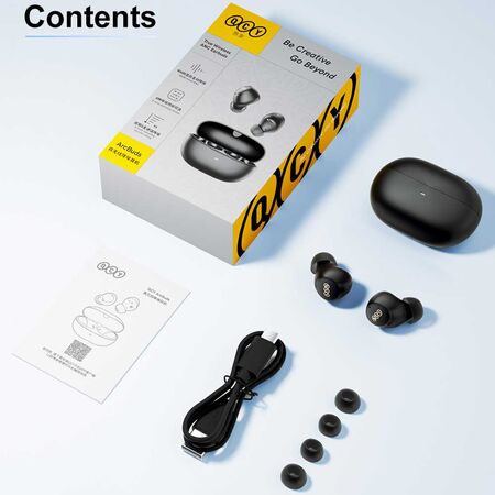 QCY HT07 Wireless Noise Cancelling TWS Earbuds Box packeging QCY HT07 Wireless Noise Cancelling TWS Earbuds Box packeging