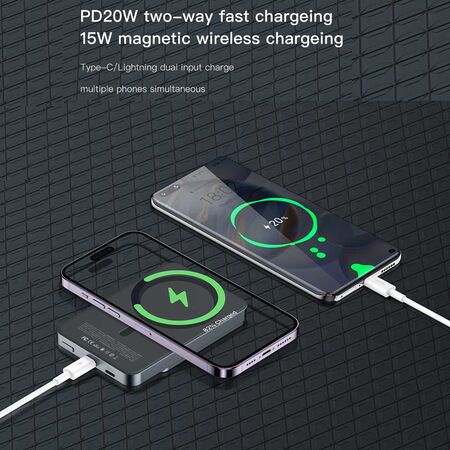 Recci RPB-W16 Matrix PD20W Wireless Charging Power Bank 10000mAh