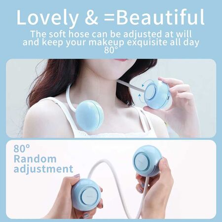Rock Skin Friendly Silicone Portable Bladeless Neck Fan 1600mAh
