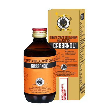 Gassanol Bismuth Citrate & Belladonna Oral Solution Syrup 450ml
