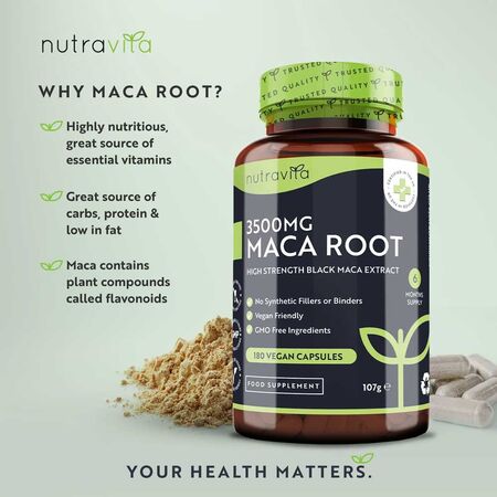 Nutravita High Strength Maca Root 3500mg 180 Capsules Nutravita High Strength Maca Root 3500mg 180 Capsules