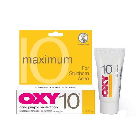 OXY 10 Maximum for Stubborn Acne Pimple Medication 25g