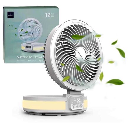 WiWU FS05 Carter Circulating Foldable Rechargeable Fan 4000mAh
